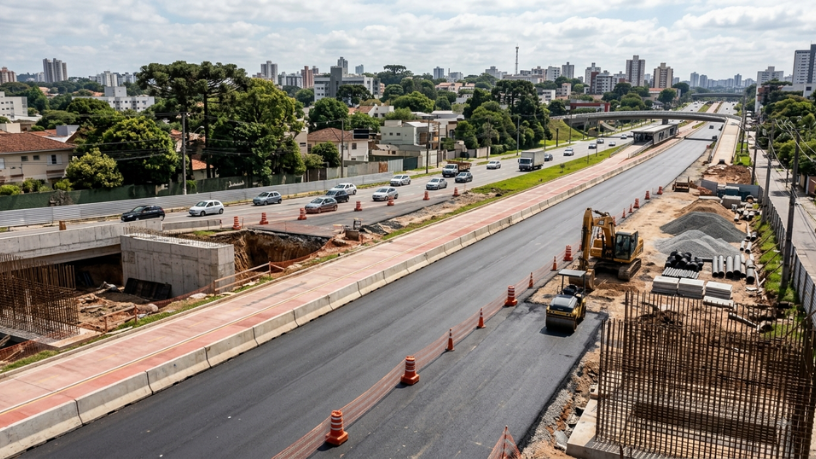 Nova etapa de obras em Curitiba muda trânsito e pode melhorar deslocamentos na Linha Verde