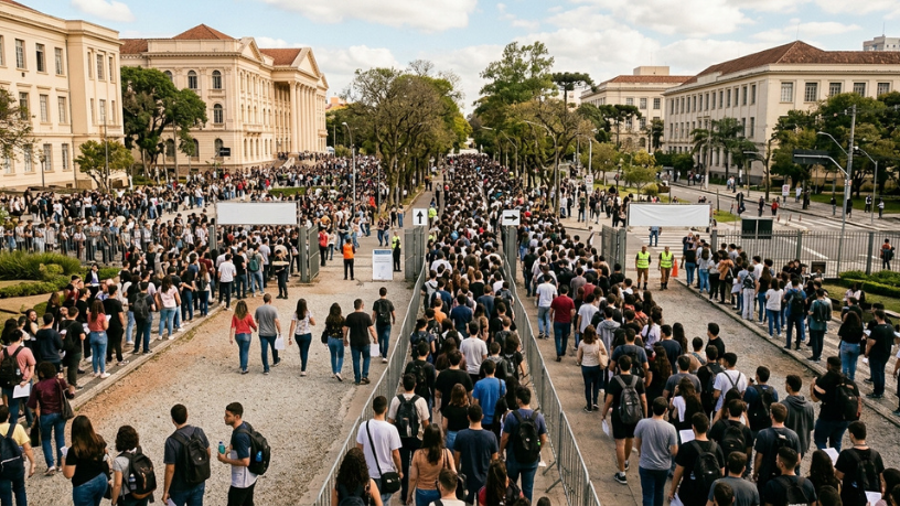 Vestibular UFPR 2027: 43 mil candidatos disputam vagas e etapa das cotas já exige atenção em Curitiba