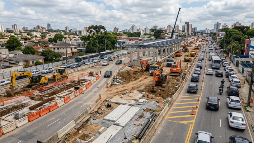 Obras do Novo Inter 2 mudam trânsito em Curitiba e mostram como a maior intervenção de mobilidade da cidade deve afetar motoristas