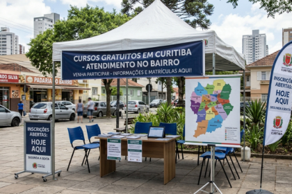 Cursos gratuitos em Curitiba ganham atendimento nos bairros nesta semana: veja quem pode participar e onde procurar