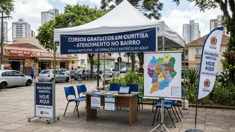 Cursos gratuitos em Curitiba ganham atendimento nos bairros nesta semana: veja quem pode participar e onde procurar