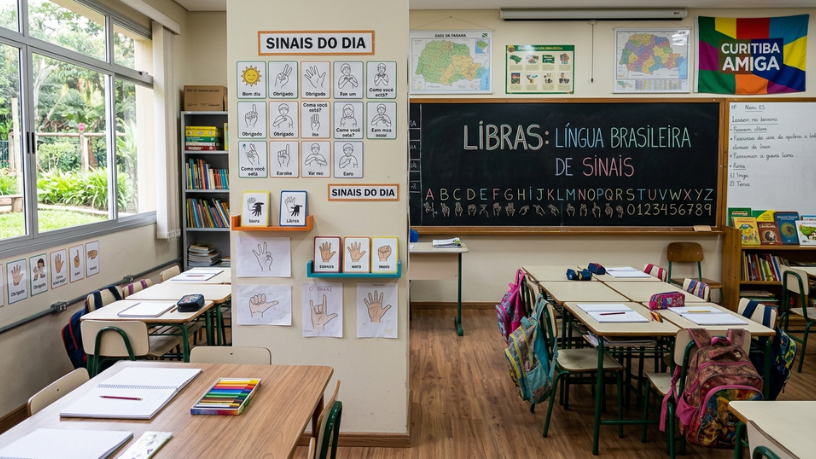 Libras nas escolas de Curitiba: o que muda para estudantes e professores após aprovação de novas diretrizes
